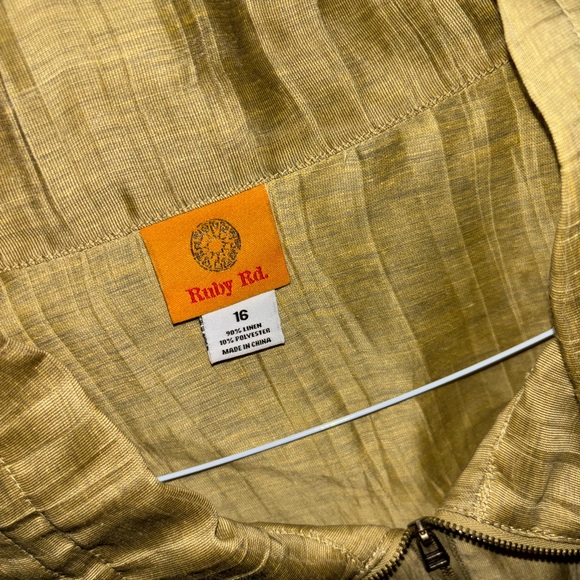 Ruby Rd. Women's Sz 16. Gold  Utility Zip Jacket - Picture 3 of 7
